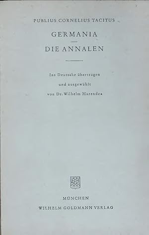 Bild des Verkufers fr GERMANIA - DIE ANNALEN. zum Verkauf von Antiquariat Bookfarm