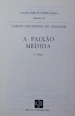 Bild des Verkufers fr A PAIXO MEDIDA. zum Verkauf von Antiquariat Bookfarm