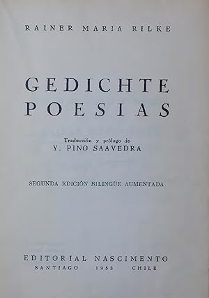 Seller image for GEDICHTE POESIAS. for sale by Antiquariat Bookfarm