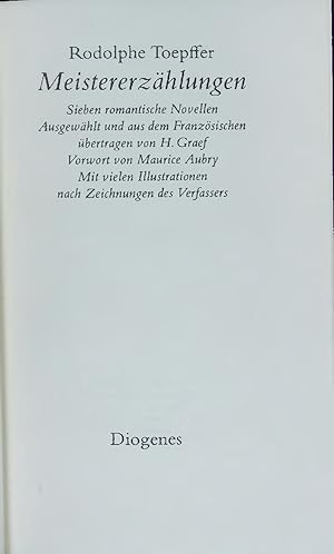 Bild des Verkufers fr Meistererzhlungen. Sieben romantische Novellen zum Verkauf von Antiquariat Bookfarm