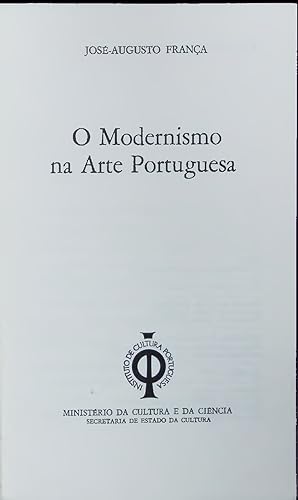 Imagen del vendedor de O Modernismo na Arte Portuguesa. a la venta por Antiquariat Bookfarm