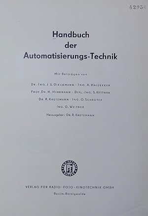 Seller image for Handbuch der Automatisierungs-Technik. for sale by Antiquariat Bookfarm