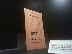 Bild des Verkufers fr Materialien - Friedrich Schiller - Wallenstein zum Verkauf von Der Buchecker