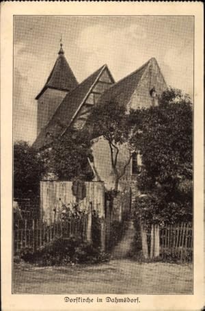 Bild des Verkufers fr Ansichtskarte / Postkarte Dahmsdorf Mncheberg im Kreis Mrkisch Oderland, Blick auf Dorfkirche zum Verkauf von akpool GmbH