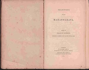 Selections From the Mahábhárata