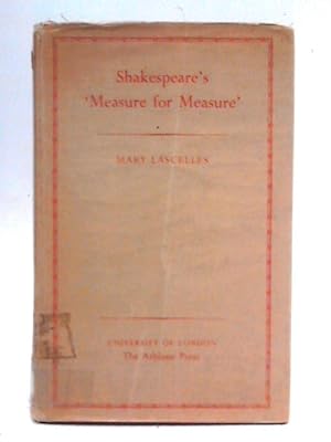 Image du vendeur pour Shakespeare's Measure for Measure mis en vente par World of Rare Books