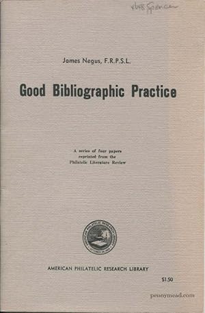 Image du vendeur pour Good Bibliographic Practice. mis en vente par Pennymead Books PBFA