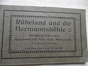 Bild des Verkufers fr Rübeland und die Hermannsh hle Chromo-Gravüre nach Aufnahmen von Ernst Rose , Wernigerode zum Verkauf von Antiquariat Machte-Buch