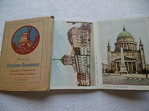 Bild des Verkufers fr Album von Potsdam - Sanssouci 12 Ansichten in Farbendruck Auch als Postkarten verwendbae / Leporello zum Verkauf von Antiquariat Machte-Buch