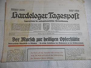 Bild des Verkufers fr Gardeleger Tagespost Tageszeitung der nationalsozialistischen Weltanschauung vom Freitag den 10. November 1933 zum Verkauf von Antiquariat Machte-Buch