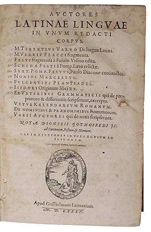 Image du vendeur pour Auctores Latinae linguae in unum redacti corpus. mis en vente par Lynge & Sn ILAB-ABF