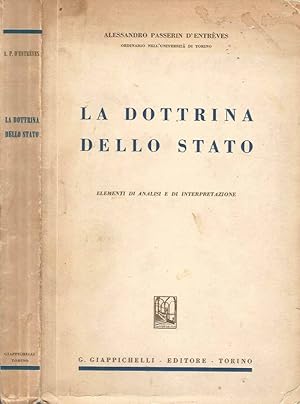 Immagine del venditore per La dottrina dello Stato Elementi di analisi e di interpretazione venduto da Biblioteca di Babele