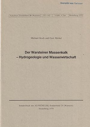 Bild des Verkufers fr Der Warsteiner Massenkalk - Hydrogeologie und Wasserwirtschaft zum Verkauf von Paderbuch e.Kfm. Inh. Ralf R. Eichmann