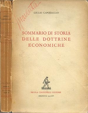 Seller image for Sommario di storia delle dottrine economiche for sale by Biblioteca di Babele