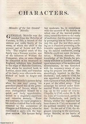 Seller image for Memoirs of the late General Melville. An original article from The Annual Register for 1809. for sale by Cosmo Books