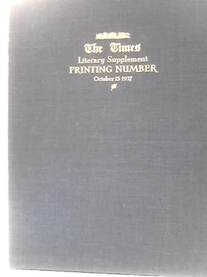 Seller image for The Times Literary Supplement Printing Number, October 13, 1927 for sale by World of Rare Books