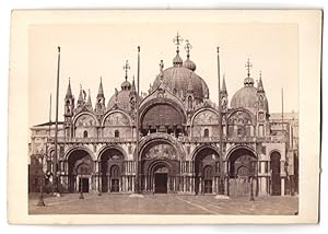 Bild des Verkufers fr Foto unbekannter Fotograf, Ansicht Venedig, Blick auf den Markusdom, Basilica di San Marco zum Verkauf von Bartko-Reher