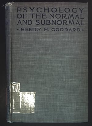 Seller image for Psychology of the Normal and Subnormal. for sale by books4less (Versandantiquariat Petra Gros GmbH & Co. KG)