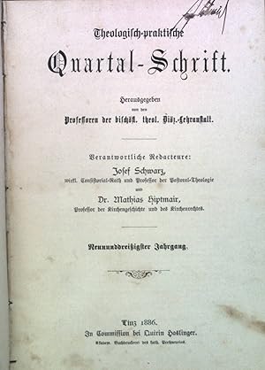 Bild des Verkufers fr Theologisch-praktische Quartal Schrift zum Verkauf von books4less (Versandantiquariat Petra Gros GmbH & Co. KG)