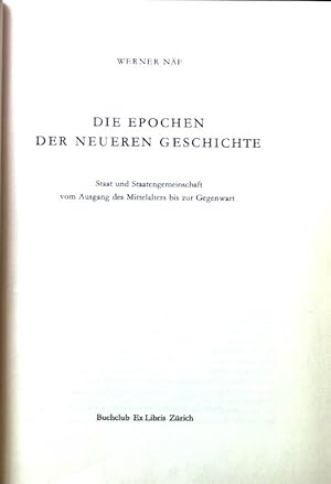 Bild des Verkufers fr Die Epochen der neueren Geschichte. Bd. 1 zum Verkauf von books4less (Versandantiquariat Petra Gros GmbH & Co. KG)