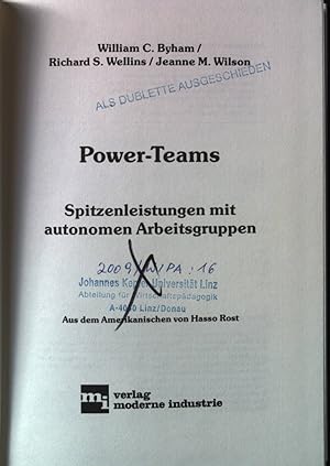 Imagen del vendedor de Power-Teams : Spitzenleistungen mit autonomen Arbeitsgruppen. a la venta por books4less (Versandantiquariat Petra Gros GmbH & Co. KG)