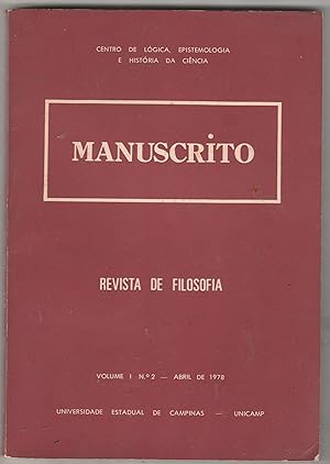 Seller image for Manuscrito, Revista de Filosofia Volume 1, N. 2 - David Hume for sale by Biblioteca de Babel