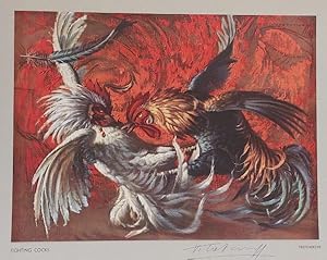 Image du vendeur pour Vladimir Tretchikoff: Fighting Cocks, Signed Original Colour Print mis en vente par Chapter 1