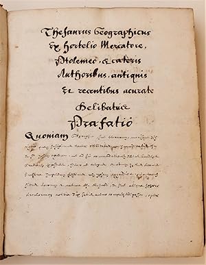 Thesaurus geographicus ex hortelio Mercatore, Ptolemeo [suivi de] Tractatus de periodine et orati...