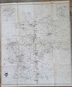 Übersichtskarte zum Reichsbahnkursbuch für die westlichen Besatzungsgebiete.