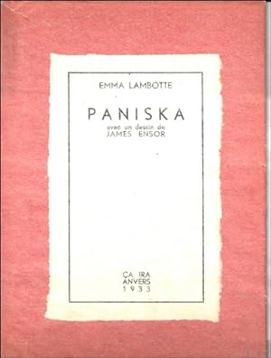 Imagen del vendedor de Paniska; avec un dessin de James Ensor a la venta por BOOKSELLER  -  ERIK TONEN  BOOKS