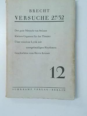 Bild des Verkufers fr Versuche 27/32, Heft 12 zum Verkauf von Antiquariat Buchhandel Daniel Viertel