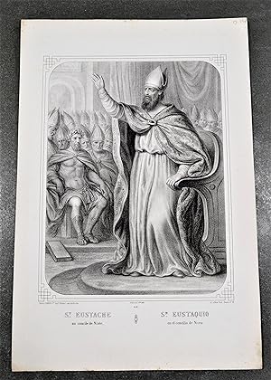 Saint Eustache au Concile de Nicée. San Eustaquio en el Concilio de Nicea.