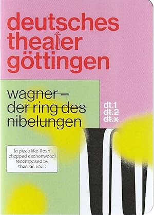 Imagen del vendedor de Programmheft WAGNER - DER RING DES NIBELUNGEN ( A PIECE LIKE FRESH CHOPPED ESCHENWOOD ) RECOMPOSED BY THOMAS KCK Premiere 29. Januar 2022 Spielzeit 2021 / 22 962 a la venta por Programmhefte24 Schauspiel und Musiktheater der letzten 150 Jahre