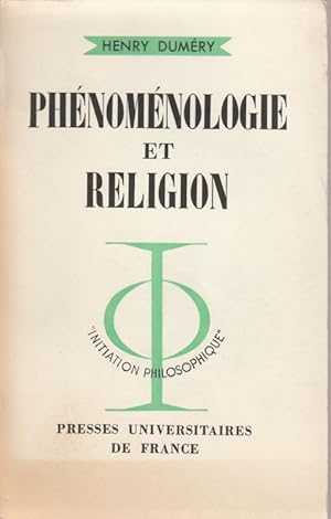 Image du vendeur pour Phnomnologie et religion. mis en vente par ARTLINK