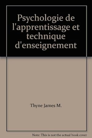 Seller image for Psychologie de l'apprentissage et technique d'enseignement for sale by Ammareal