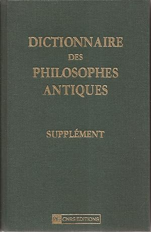 Bild des Verkufers fr Dictionnaire des Philosophes Antiques. Suplment zum Verkauf von Librera Santa Brbara