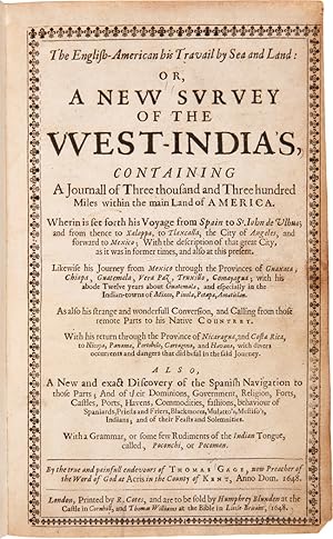 THE ENGLISH-AMERICAN HIS TRAVAIL BY SEA AND LAND: OR, A NEW SURVEY OF THE WEST-INDIAS [sic], CONT...