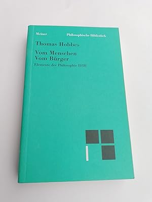 Imagen del vendedor de Elemente der Philosophie 2/3. Vom Menschen, vom Brger a la venta por Homeless Books