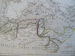 Image du vendeur pour Barbary Coast North Africa Morocco Algeria Tunis Tripoli 1850 Fremin map mis en vente par RareMapsandBooks