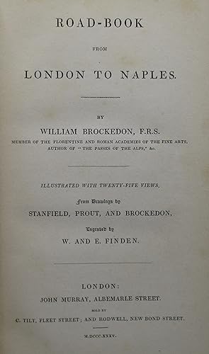 Seller image for Road-Book from London to Naples for sale by Open Boat Booksellers