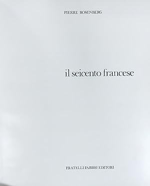 Bild des Verkufers fr il seicento francese. zum Verkauf von Antiquariat Bookfarm