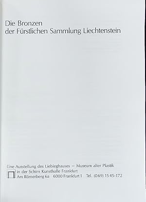 Immagine del venditore per Die Bronzen der Frstlichen Sammlung Liechtenstein. Line Ausstellung des Liebieghauses venduto da Antiquariat Bookfarm