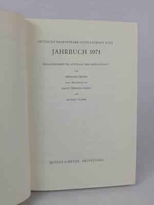 Bild des Verkufers fr Shakespeare Jahrbuch 1971 zum Verkauf von ANTIQUARIAT Franke BRUDDENBOOKS