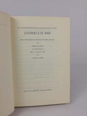 Bild des Verkufers fr Shakespeare Jahrbuch 1968 zum Verkauf von ANTIQUARIAT Franke BRUDDENBOOKS