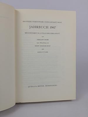 Bild des Verkufers fr Shakespeare Jahrbuch 1967 zum Verkauf von ANTIQUARIAT Franke BRUDDENBOOKS