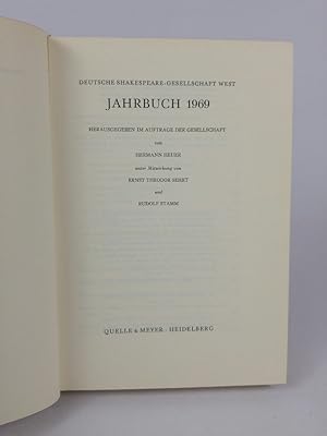Bild des Verkufers fr Shakespeare Jahrbuch 1969 zum Verkauf von ANTIQUARIAT Franke BRUDDENBOOKS