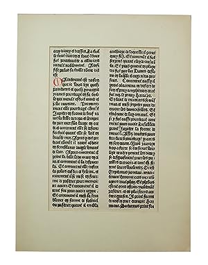 Original leaf from the Ovide Moralisé Bruges 1484. With an Introduction by Wytze & Lotte Hellinga.