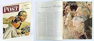 Seller image for The Saturday Evening Post Magazine, February [Feb.] 27, 1943: Features Norman Rockwell's Classic "Freedom of Worship" Illustration Vol. 215, No. 35 for sale by RareNonFiction, IOBA