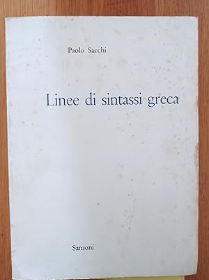 Seller image for Linee di sintassi greca for sale by librisaggi