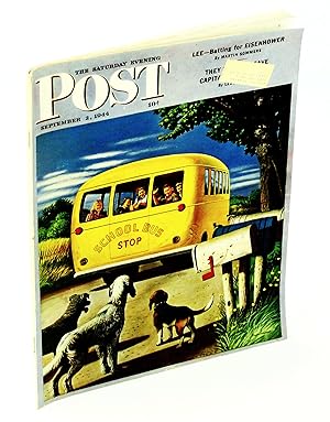 Seller image for The Saturday Evening Post Magazine, September [Sept.] 2, 1944 - Mitchell Bomber's Incredible Ride Home Vol. 217, No. 10 for sale by RareNonFiction, IOBA